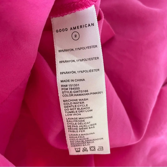 Good American pink tee size 2 medium - Picture 6 of 6